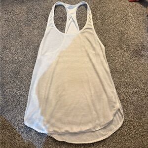 Lululemon - Women's Striped Racerback Tank Top - White